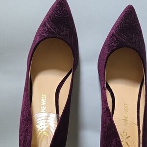 Nine West Purple Velvet Heels